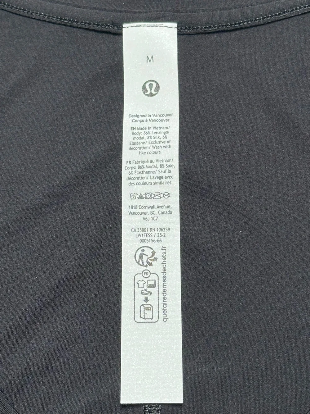 NEW Lululemon Lightweight Running Tank Top Side Slits Black Size Medium